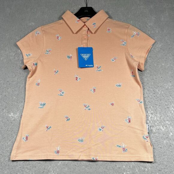 Columbia Polo Shirt Womens Size Small Sand Point Short Sleeve MSRP $50 - Picture 1 of 10